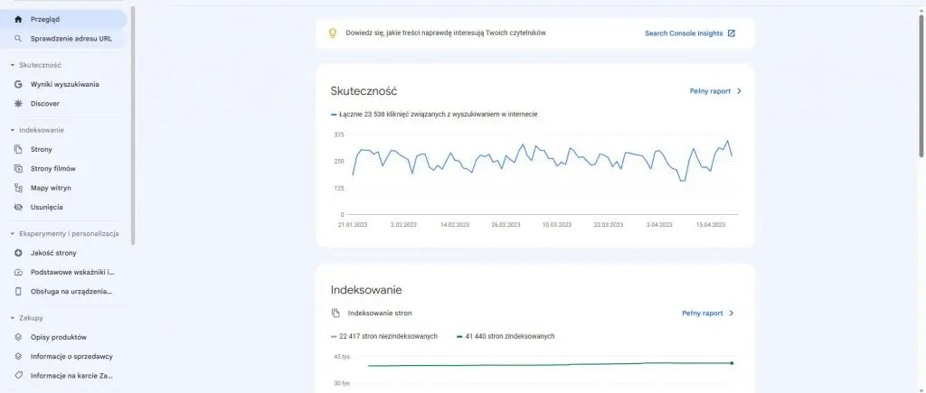 Konto Google Search Console może dostarczyć wielu cennych informacji