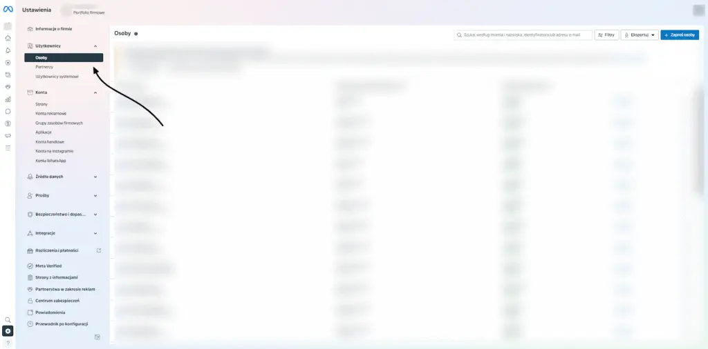 sekcja przydzielania dostępów w MBS innym użytkownikom