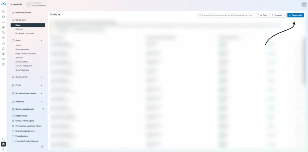 sekcja przydzielania dostępów w MBS innym użytkownikom