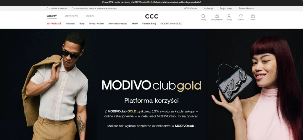 karta lojalnościowa modivo pozwala na uzyskanie benefitów podczas zakupów w kilku sieciach, takich jak CCC.